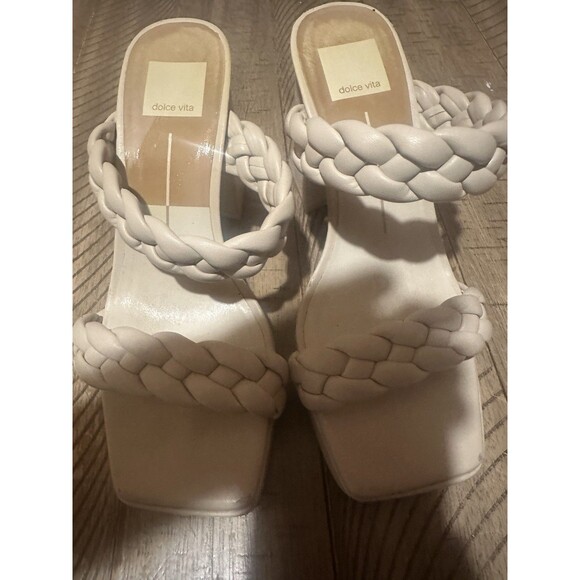 Dolce Vita Cream Hardey Braided Woven Slip-On Sandals Shoes Size Women’s Sz 7.5 - Picture 8 of 8